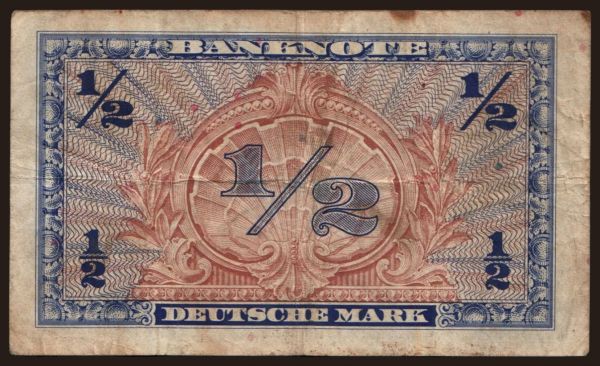 Germany, West Germany: 1/2 Mark, 1948