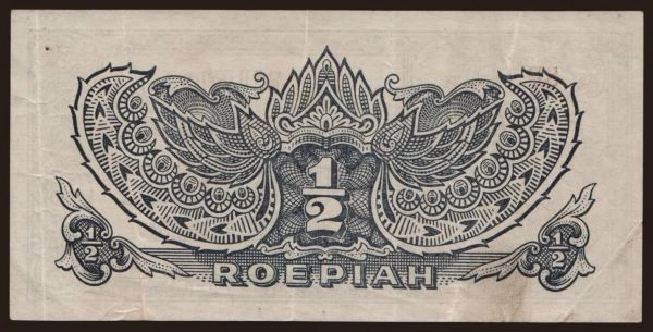 Ázsia, Holland Kelet-India: 1/2 roepiah, 1944