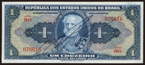 Amerika, Brazí­lia: 1 cruzeiro, 1944