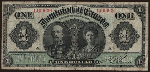 America, Canada: 1 dollar, 1911