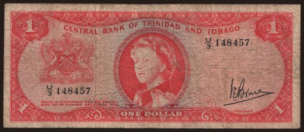 America, Trinidad & Tobago: 1 dollar, 1964