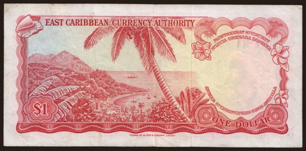 America, East Caribbean States: 1 dollar, 1965