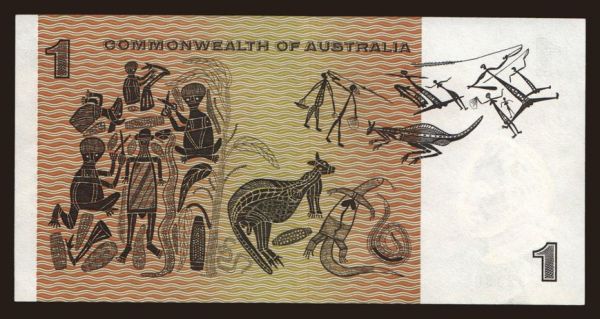 Austrália a Oceánia, Austrália: 1 dollar, 1966, AAA