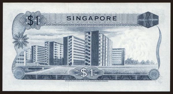 Asia, Singapore: 1 dollar, 1967