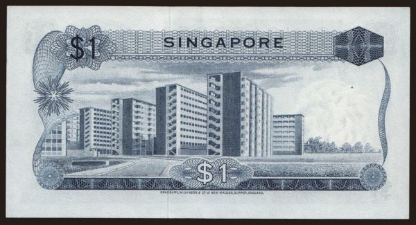 Ázia, Singapur: 1 dollar, 1971