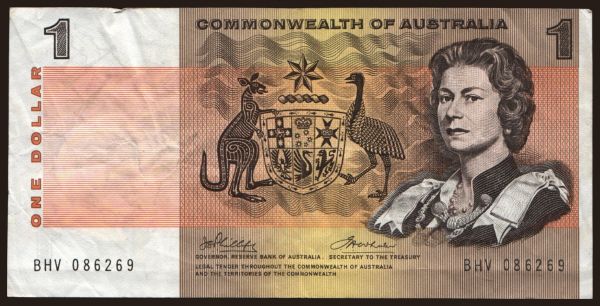 Australia and Oceania, Australia: 1 dollar, 1972