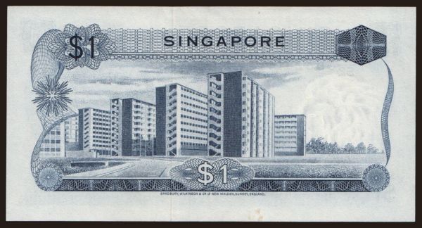 Asia, Singapore: 1 dollar, 1972