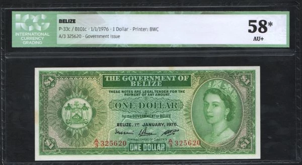 Amerika, Belize: 1 dollar, 1976