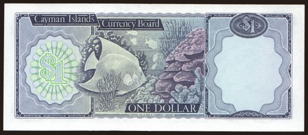 America, Cayman Islands: 1 dollar, 1985