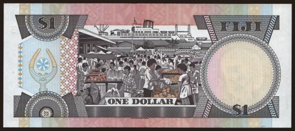 Australia and Oceania, Fiji: 1 dollar, 1987