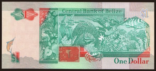 America, Belize: 1 dollar, 1990