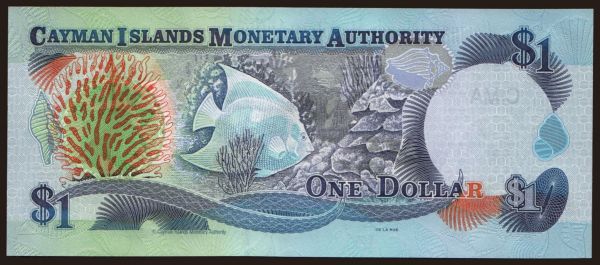 America, Cayman Islands: 1 dollar, 2001