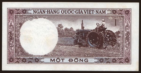 Ázia, Južný Vietnam: 1 dong, 1964