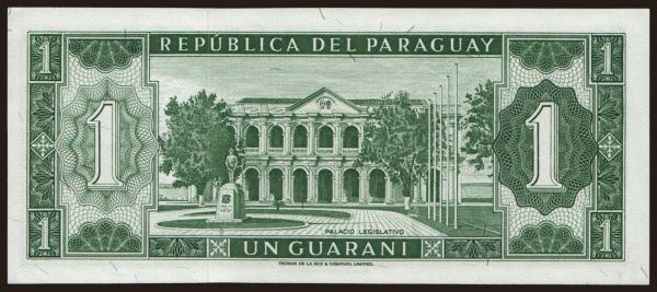 Amerika, Paraguay: 1 guarani, 1952