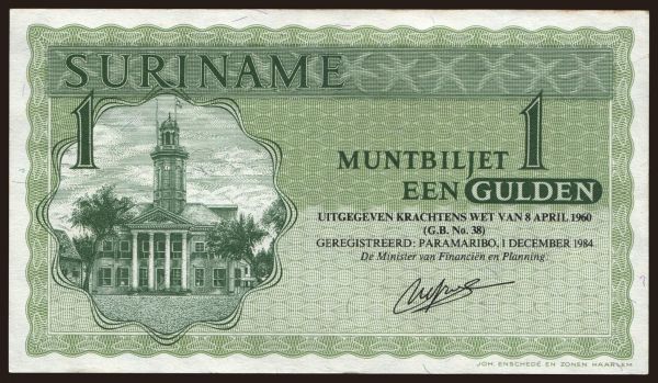 Amerika, Suriname: 1 gulden, 1984