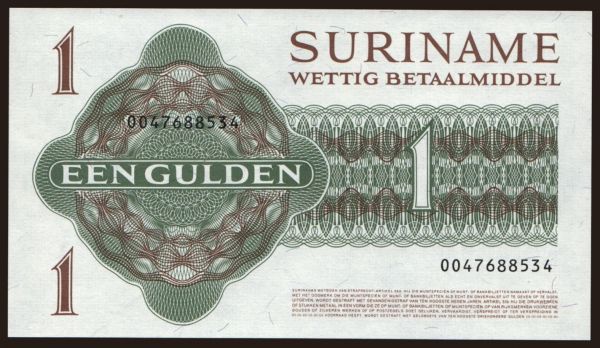 Amerika, Suriname: 1 gulden, 1984