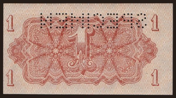 Csehszlovákia és utódállamai, Utalványok, 1944-45: 1 koruna, 1944