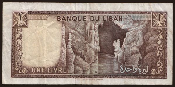 Asia, Lebanon: 1 livre, 1972