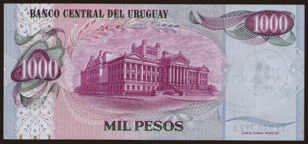 Amerika, Uruguay: 1 peso, 1975