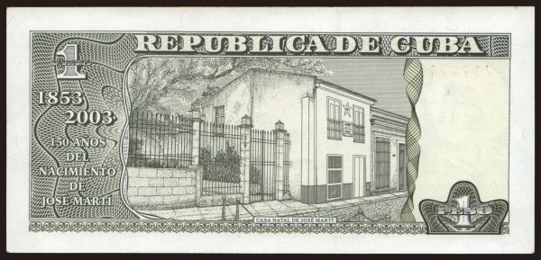 Amerika, Kuba: 1 peso, 2003