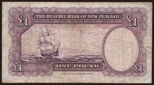 Australia and Oceania, New Zealand: 1 pound, 1956