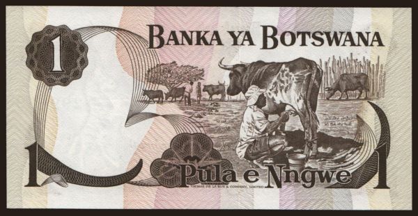 Afrika, Botswana: 1 pula, 1976