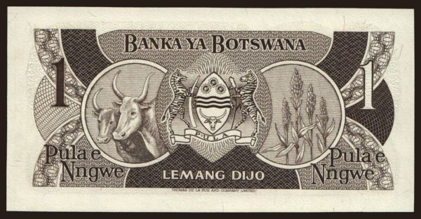 Afrika, Botswana: 1 pula, 1983