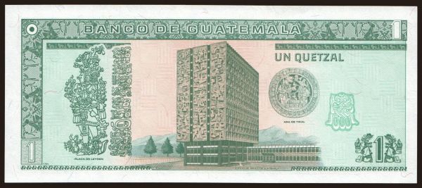 America, Guatemala: 1 quetzal, 1995