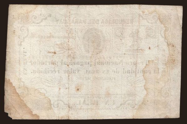 America, Paraguay: 1 real, 1865