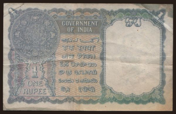 Asia, India: 1 rupee, 1940