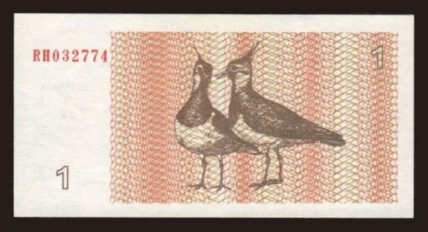 Európa, Litva: 1 talonas, 1992