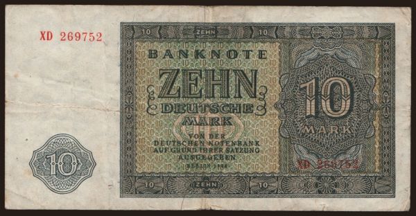 Németország, NDK (1949-90): 10 Mark, 1948