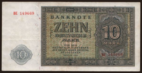 Németország, NDK (1949-90): 10 Mark, 1948