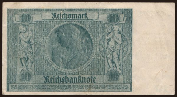 Nemecko, Reichsbank (1924-1945): 10 Reichsmark, 1929(45), Schörner