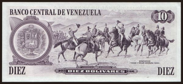 America, Venezuela: 10 bolivares, 1981