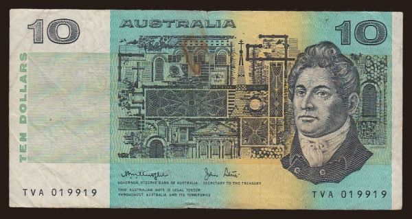 Austrália a Oceánia, Austrália: 10 dollars, 1979