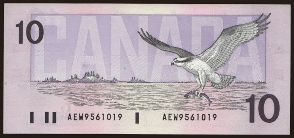 America, Canada: 10 dollars, 1989