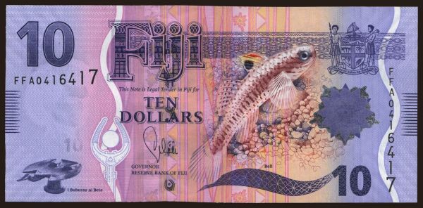 Ausztrália és Óceánia, Fiji: 10 dollars, 2013