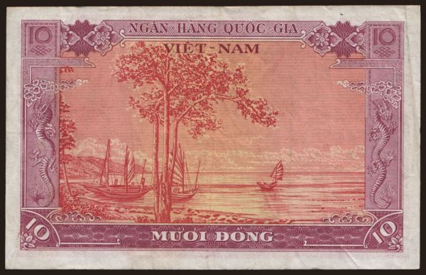 Asia, Viet Nam South: 10 dong, 1955