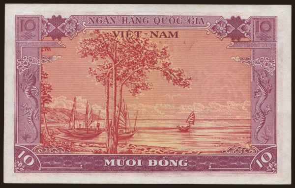 Ázia, Južný Vietnam: 10 dong, 1955