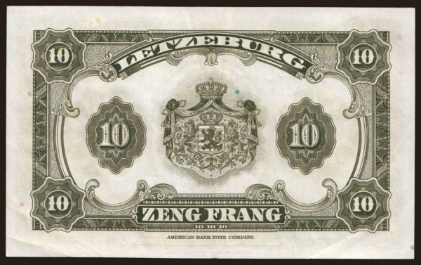 Európa, Luxembourg: 10 francs, 1944