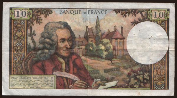 Europe, France, France - General issues 1960-: 10 francs, 1970