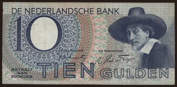 Europe, Netherlands: 10 gulden, 1943