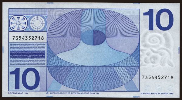 Europe, Netherlands: 10 gulden, 1968