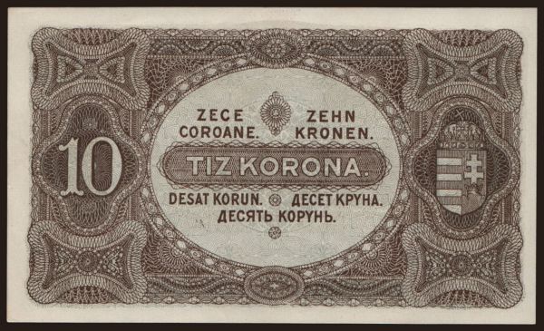 Hungary, Korona, 1920-1923: 10 korona, 1920