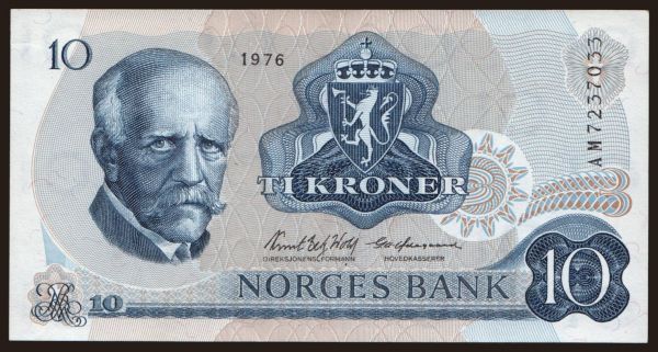 Europe, Norway: 10 kroner, 1976