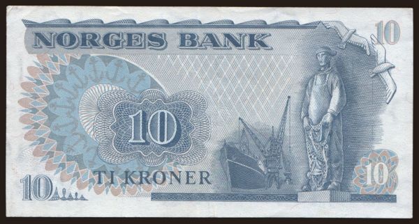 Európa, Norvégia: 10 kroner, 1976