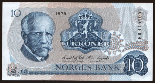 Europe, Norway: 10 kroner, 1979