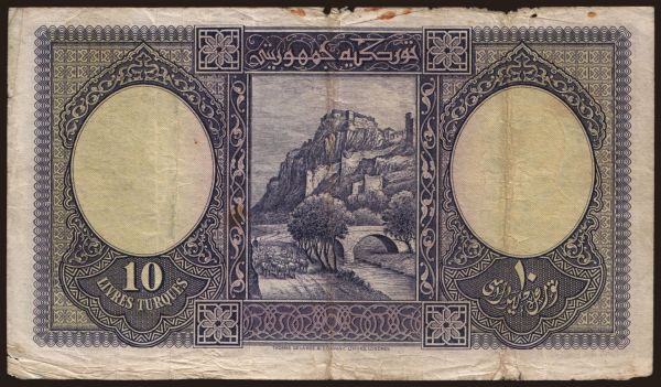 Európa, Turecko: 10 lira, 1927