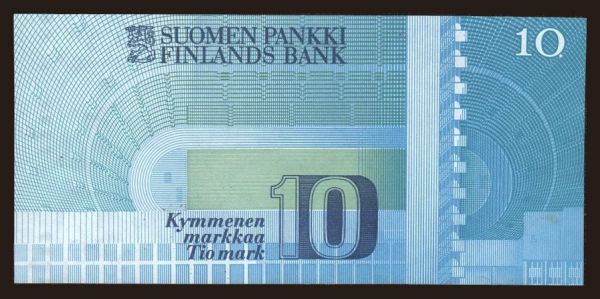 Europe, Finland: 10 markka, 1986